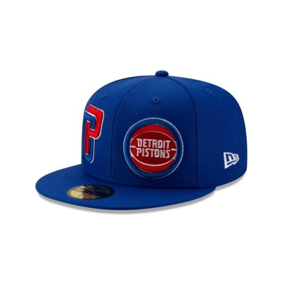 Detroit Pistons Gorra | New Era NBA Double Hit 59fifty Fitted Cap Mexico - Azules